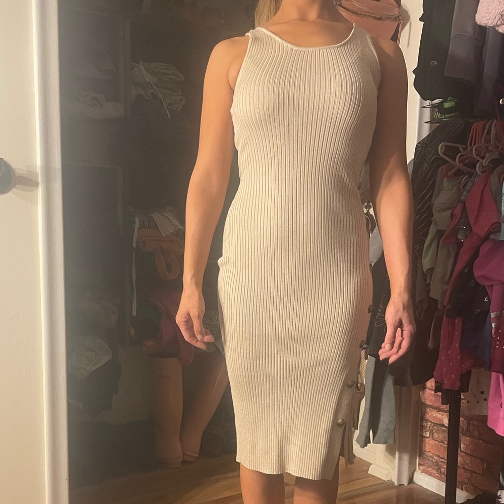 Sweater Button Dress - Picture 2 of 2